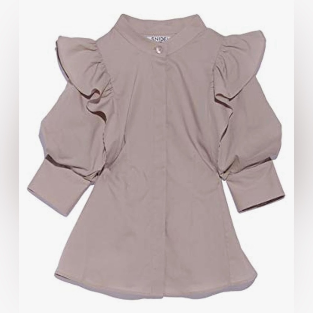 Snidel SWFB211095 Women's Ruffle Stand Collar Blouse Size F